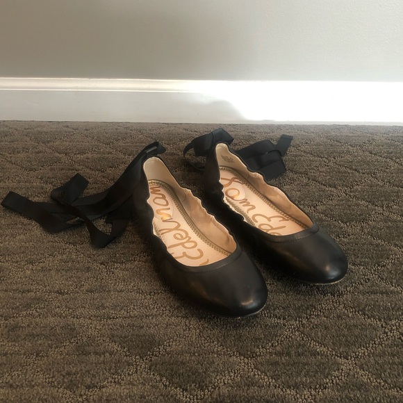 Sam Edelman Fallon Wraparound Tie Flat 7.5 Black - Picture 5 of 7